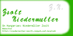 zsolt niedermuller business card